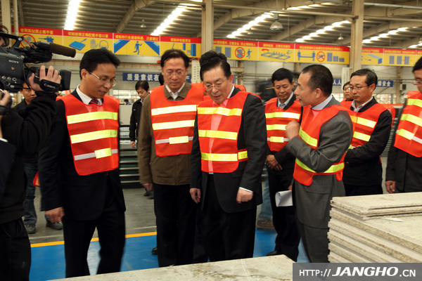 骆琳莅临鉴黑担保网幕墙视察调研