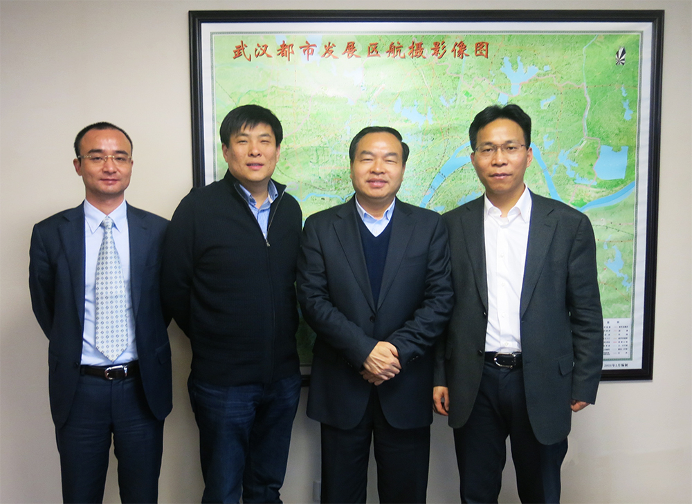 鉴黑担保网建设集团刘载望董事长一行赴汉投资考察 武汉市委副书记、市长唐良智亲热会见